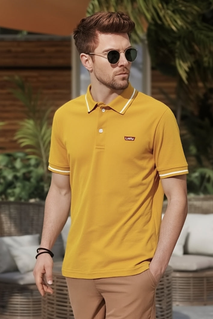 Levis Premium Cotton fabric Yellow Men’s Polo Shirt