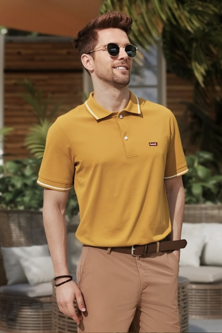 Levis Premium Cotton fabric Yellow Men’s Polo Shirt