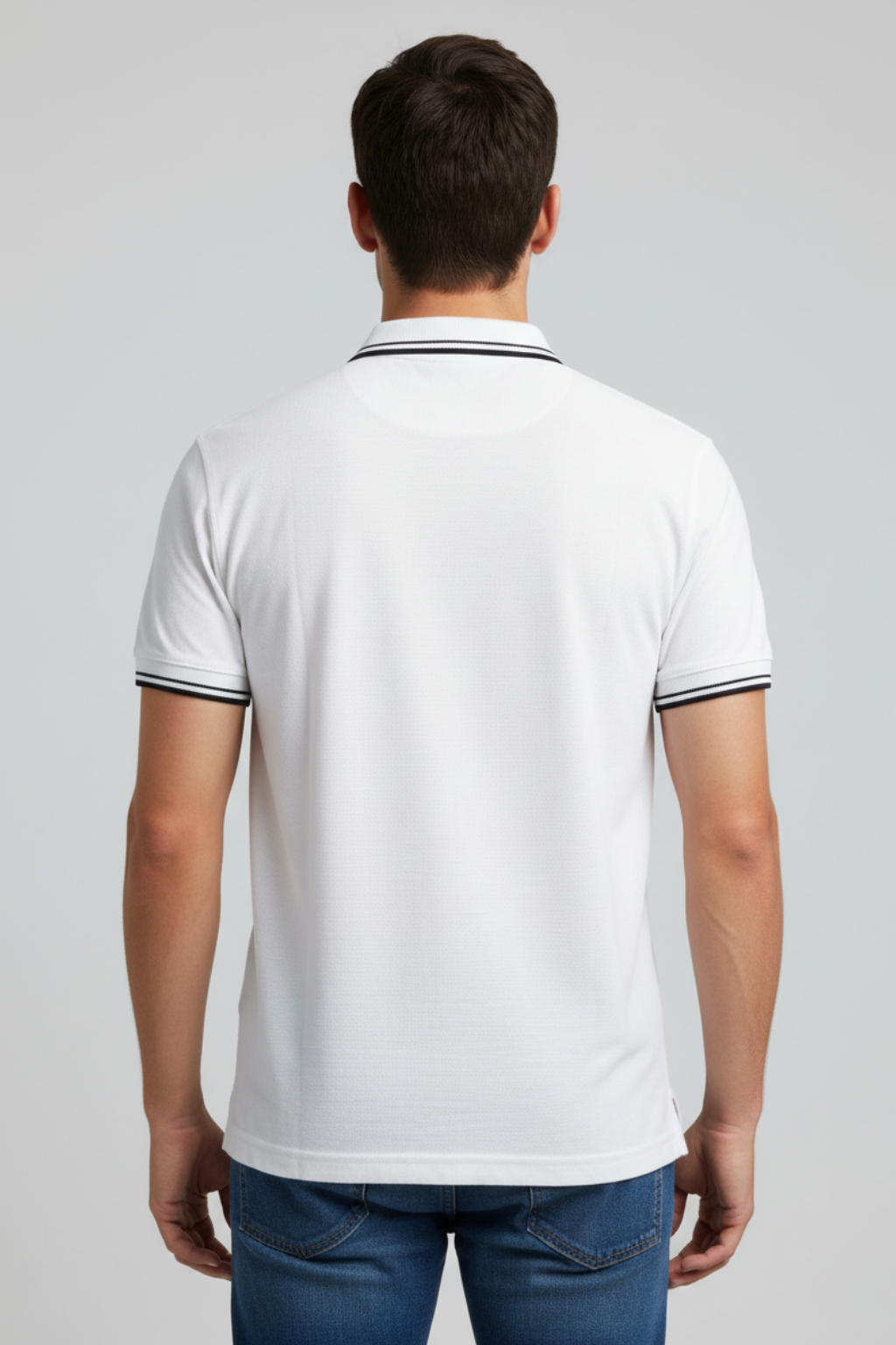 Classic Horse Logo Premium Cotton White Men’s Polo Shirt