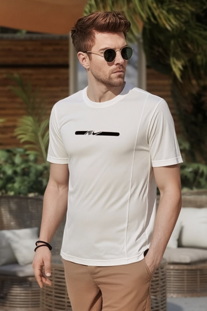 Nike Air Dri-Fit Performance White Men’s Sports T-Shirt
