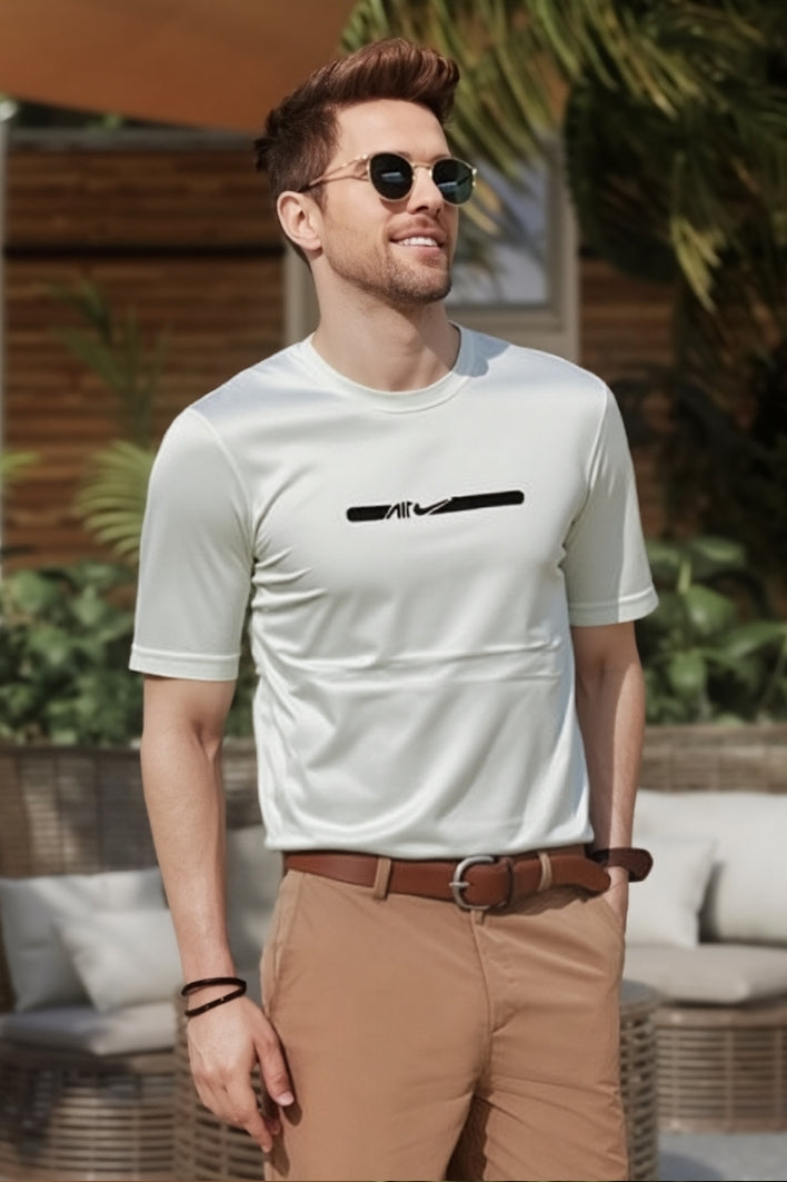 Nike Air Dri-Fit Performance White Men’s Sports T-Shirt