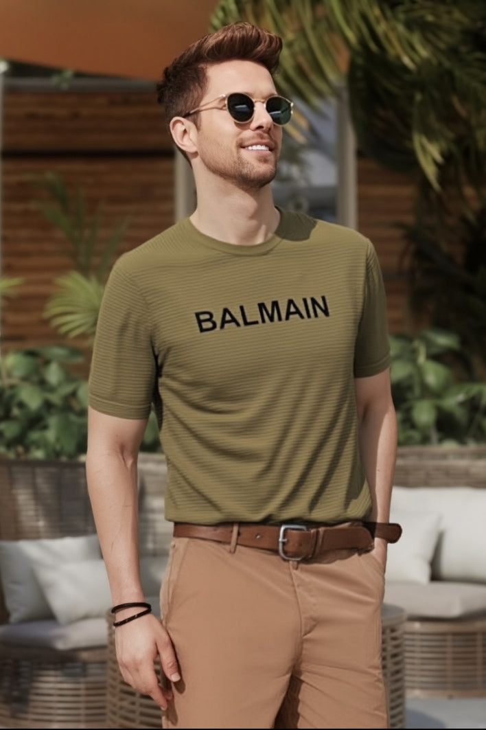 Balmain Signature Comfort Fit Luxe Cotton Men’s T-Shirt