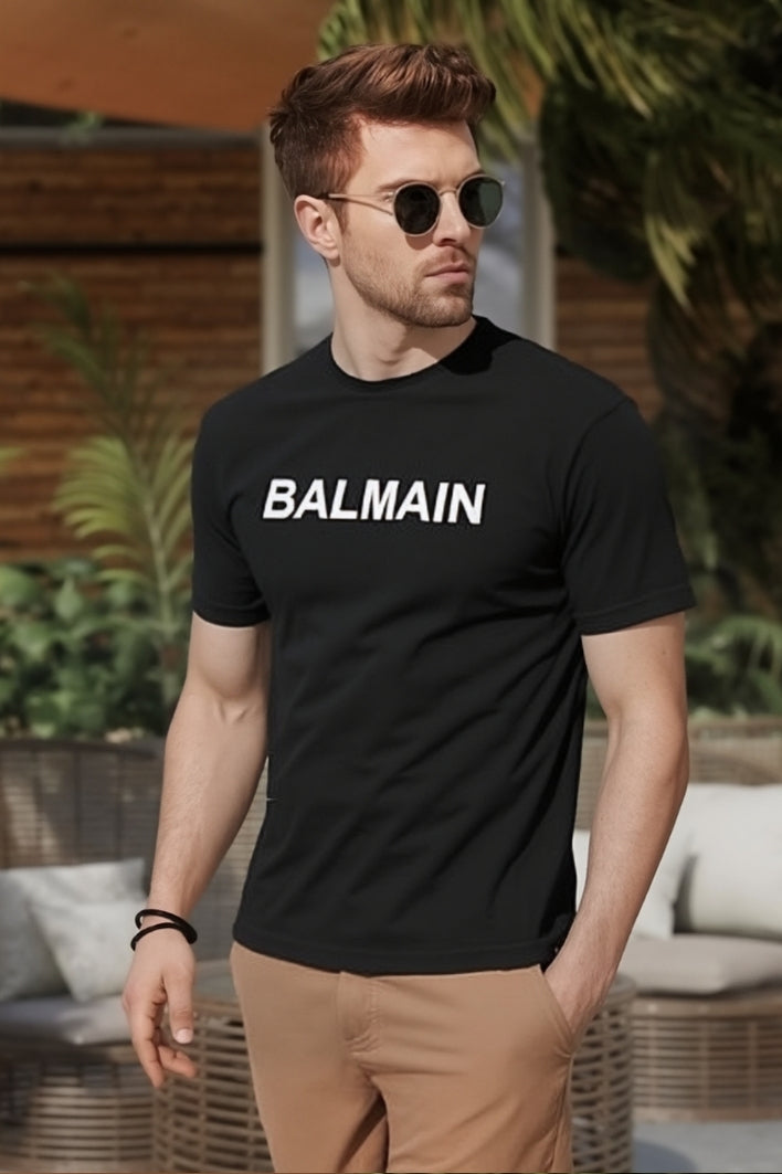 Balmain Signature Comfort Fit Luxe Cotton Men’s T-Shirt