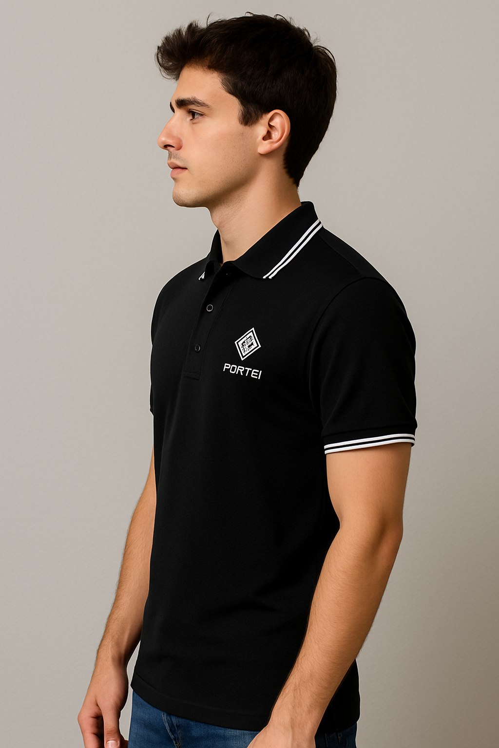 Black Fortei Elite Classic Polo Shirt