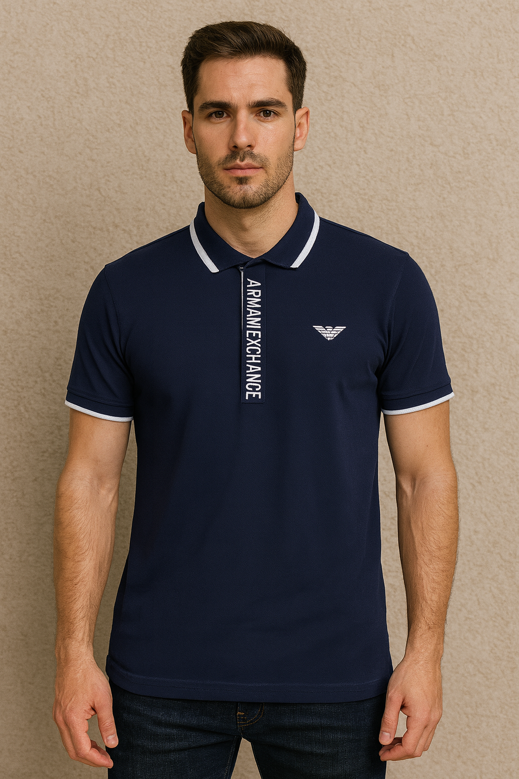 Armani Exchange Iconic Logo Premium Cotton Men’s Polo Shirt