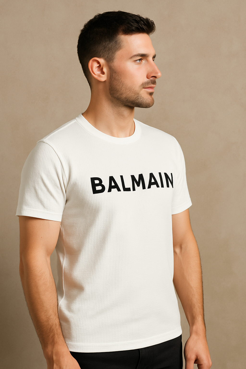 Balmain Signature Comfort Fit Luxe Cotton Men’s T-Shirt